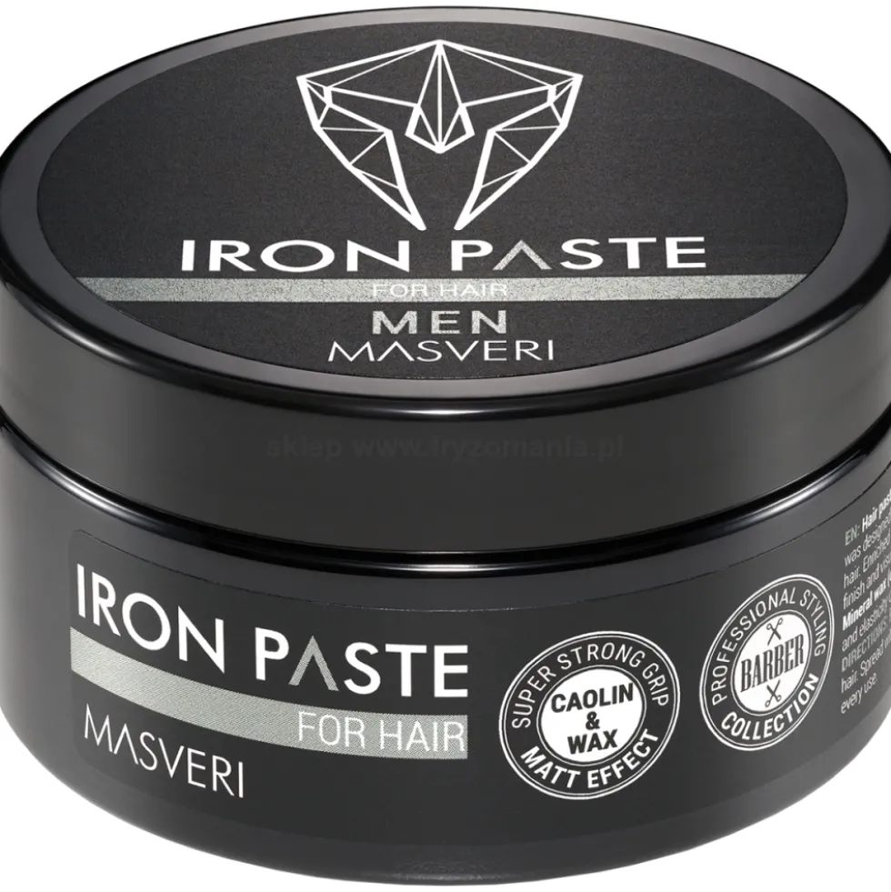 Masveri Iron Pasta do włosów, bardzo mocna i matowa dla mężczyzn 100ml