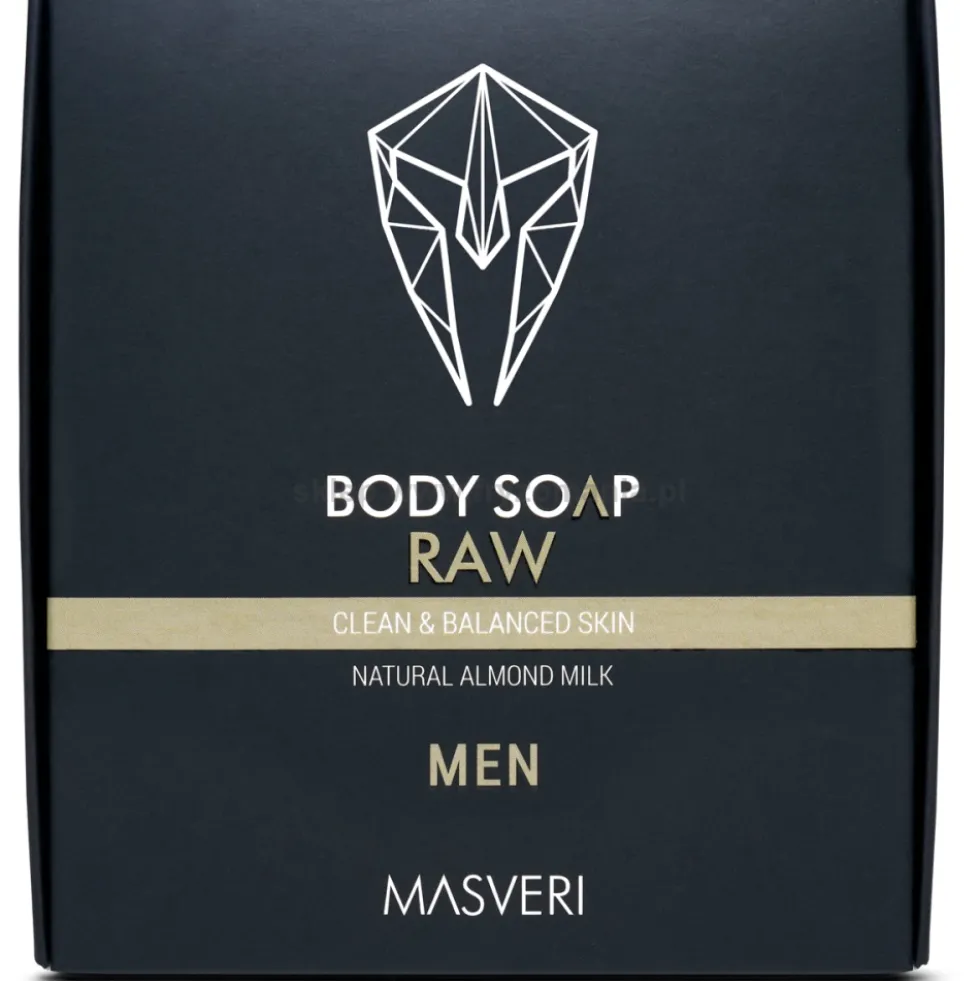Masveri Raw Body Mydło w kostce do ciała dla mężczyzn 100g