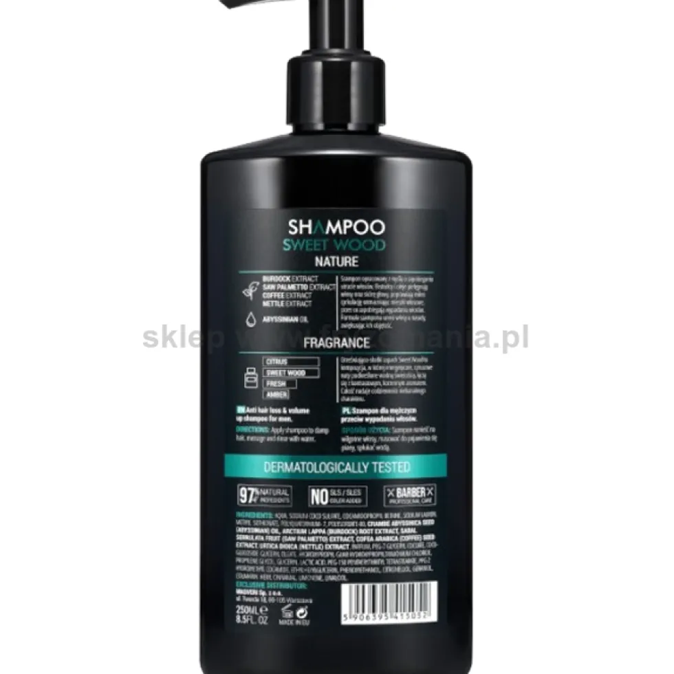 Masveri Sweet Wood Szampon przeciw wypadaniu włosów dla mężczyzn 250ml