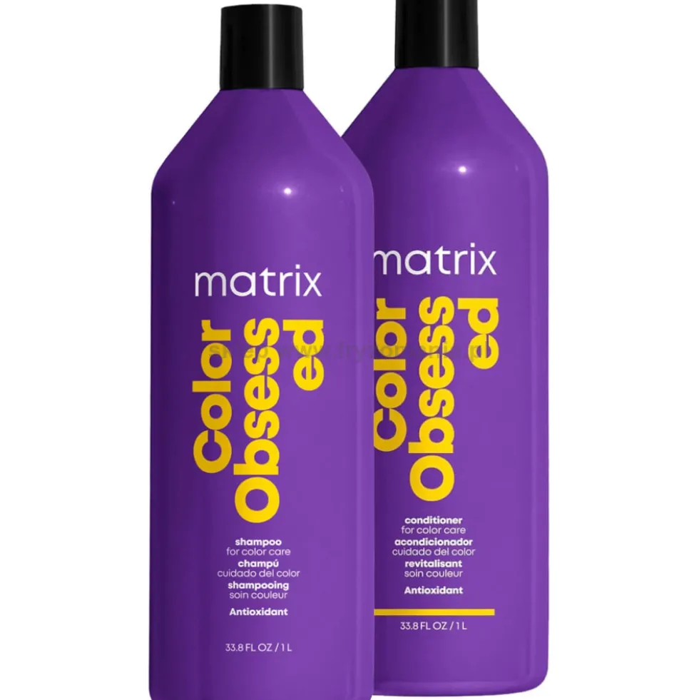 Matrix Color Obsessed - zestaw pielęgnujący włosy farbowane, szampon 1000ml i odżywka 1000ml