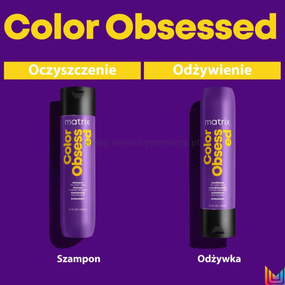 Matrix Color Obsessed - zestaw pielęgnujący włosy farbowane, szampon 300ml i odżywka 300ml