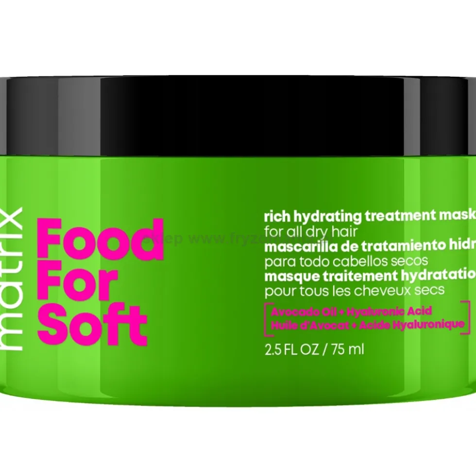 Matrix Food For Soft Maska nawilżająca do włosów suchych i porowatych z kwasem hialuronowym 75ml