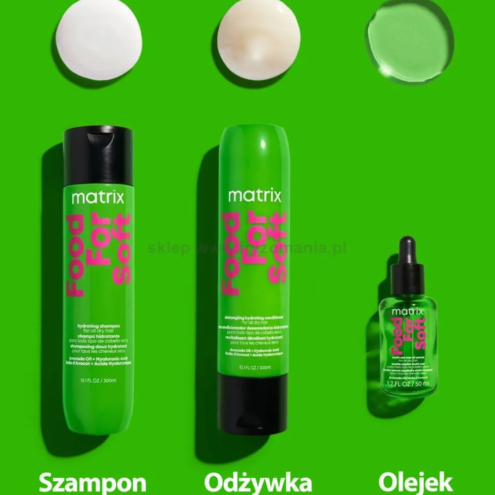Matrix Food For Soft - zestaw upominkowy szampon, odżywka 2x300ml + prezent Miracle Creator 45ml