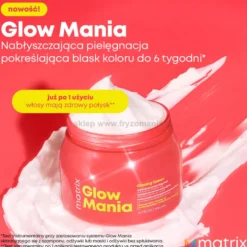 Matrix Glow Mania Maska do włosów farbowanych, podkreślająca blask 500ml