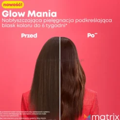 Matrix Glow Mania Maska do włosów farbowanych, podkreślająca blask 500ml