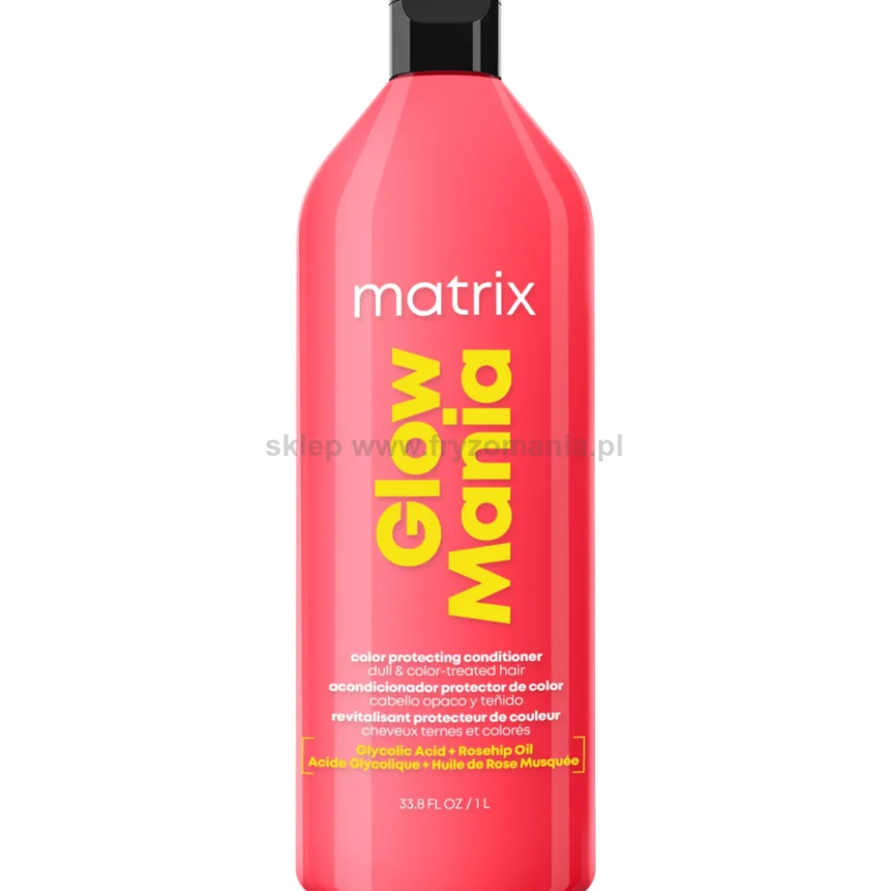 Matrix Glow Mania Odżywka do włosów farbowanych, podkreślająca blask 1000ml