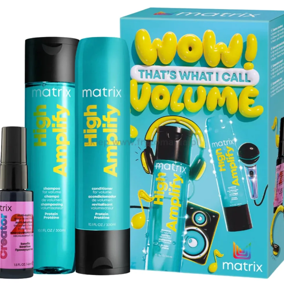 Matrix High Amplify - zestaw upominkowy szampon, odżywka 2x300ml + prezent Miracle Creator 45ml
