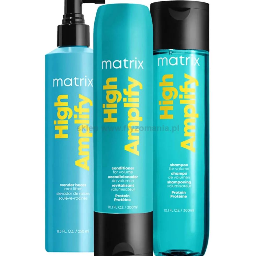 Matrix High Amplify - zestaw zwiększający objętość włosów, szampon 300ml, odżywka 300ml i spray 250ml