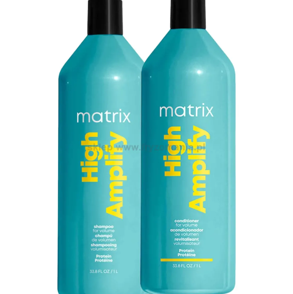 Matrix High Amplify - zestaw zwiększający objętość włosów, szampon 1000ml i odżywka 1000ml