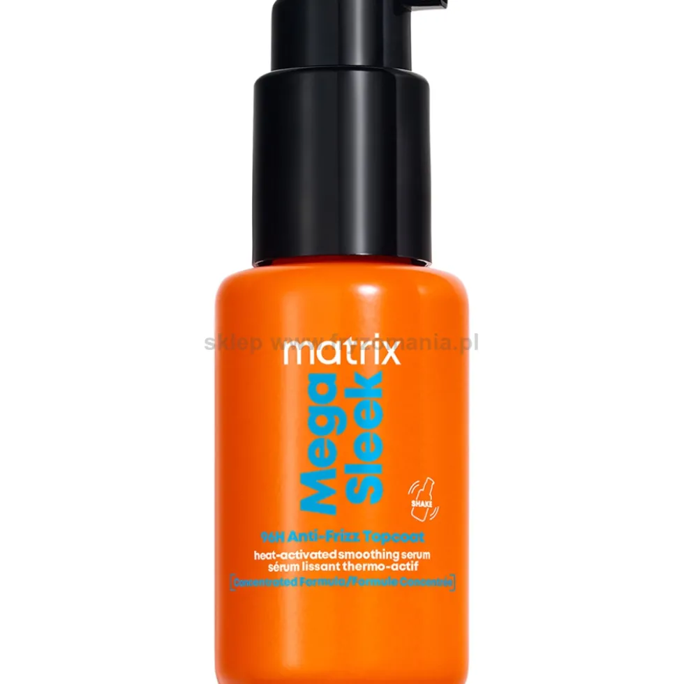 Matrix Mega Sleek 96H Anti-Frizz Topcoat Serum wygładzające włosy 30ml