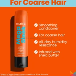 Matrix Mega Sleek, zestaw do wygładzenia włosów, szampon 300ml + odżywka 300ml