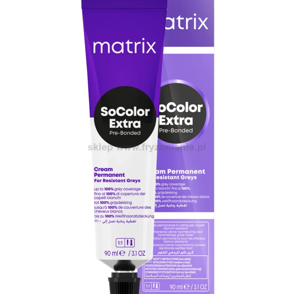Matrix SoColor Pre-bonded Extra Coverage Farba do włosów siwych 90ml