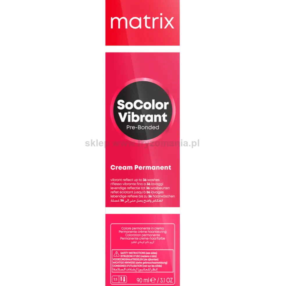 Matrix SoColor Vibrant Pre-bonded czerwona farba do włosów 90ml