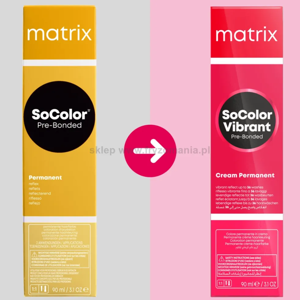 Matrix SoColor Vibrant Pre-bonded czerwona farba do włosów 90ml