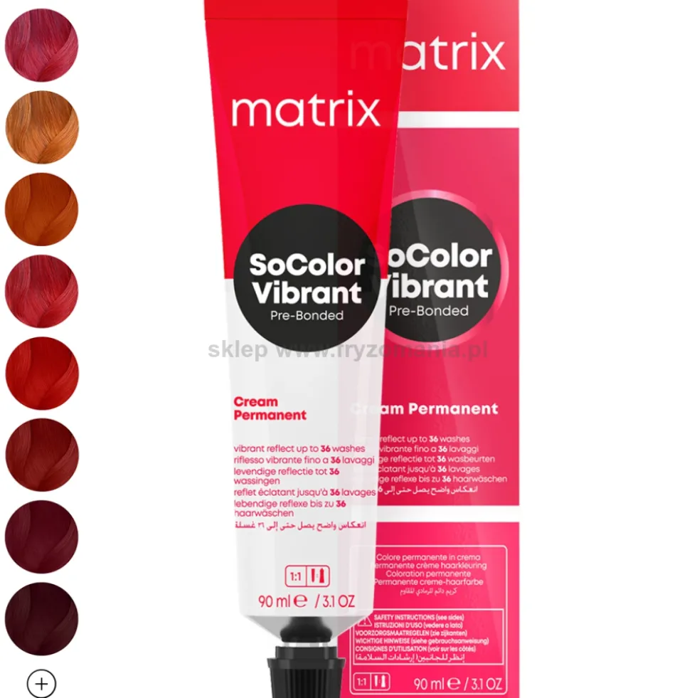 Matrix SoColor Vibrant Pre-bonded czerwona farba do włosów 90ml