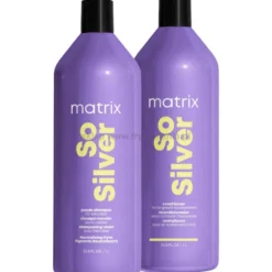 Matrix So Silver - zestaw do włosów blond i siwych, szampon 1000ml i odżywka 1000ml