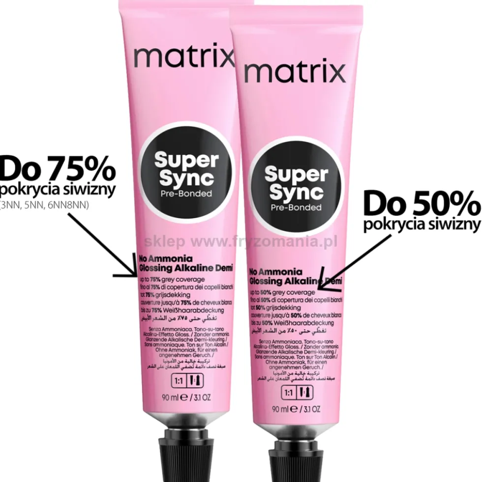 Matrix Super Sync Extra Pre-bonded Toner do włosów bez amoniaku (superkryjący) 90ml