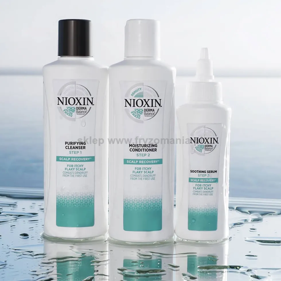 Nioxin Scalp Recovery zestaw przeciwłupieżowy szampon 200ml, odżywka 200ml, serum 100ml