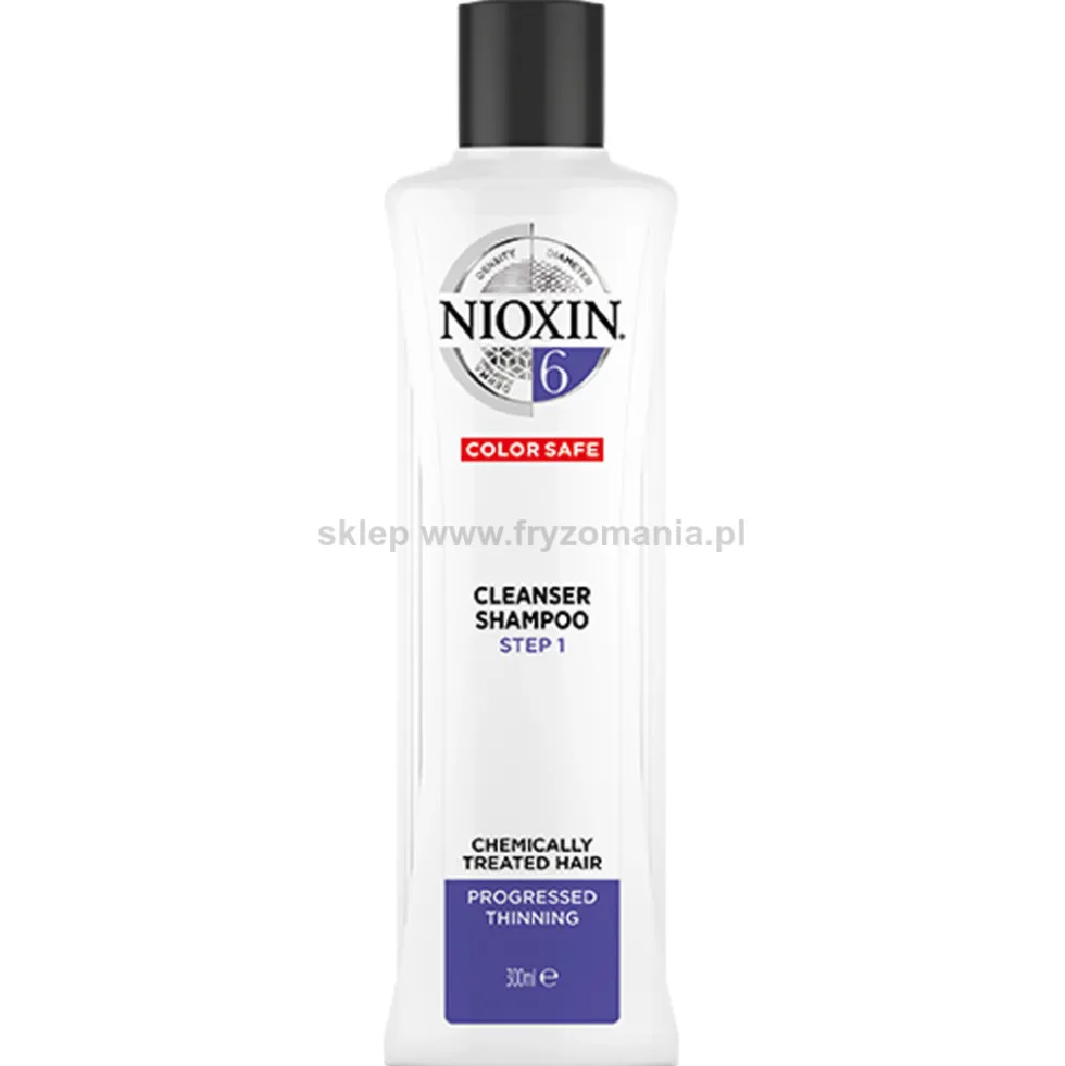 Nioxin System 6 szampon przeciw wypadaniu włosów, po zabiegach chemicznych 300ml