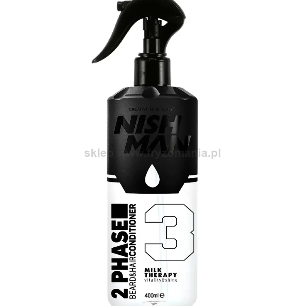 Nishman 2-Phase Beard&Hair Milk Therapy Odżywka do brody i włosów 400ml