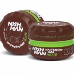 Nishman Styling Wax 08 Matte matowa pomada o średnim utrwaleniu do każdego rodzaju włosów o zapachu wanilii 150ml