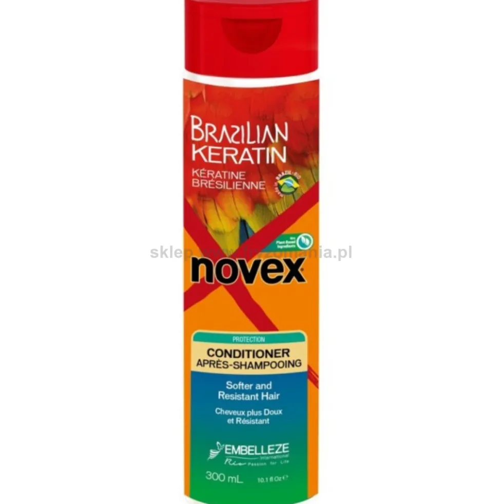 Novex Brazilian Keratin odżywka do włosów suchych i zniszczonych z keratyną 300ml