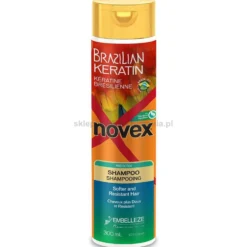 Novex Brazilian Keratin, zestaw do włosów suchych i zniszczonych z keratyną, szampon 300ml i odżywka 300ml