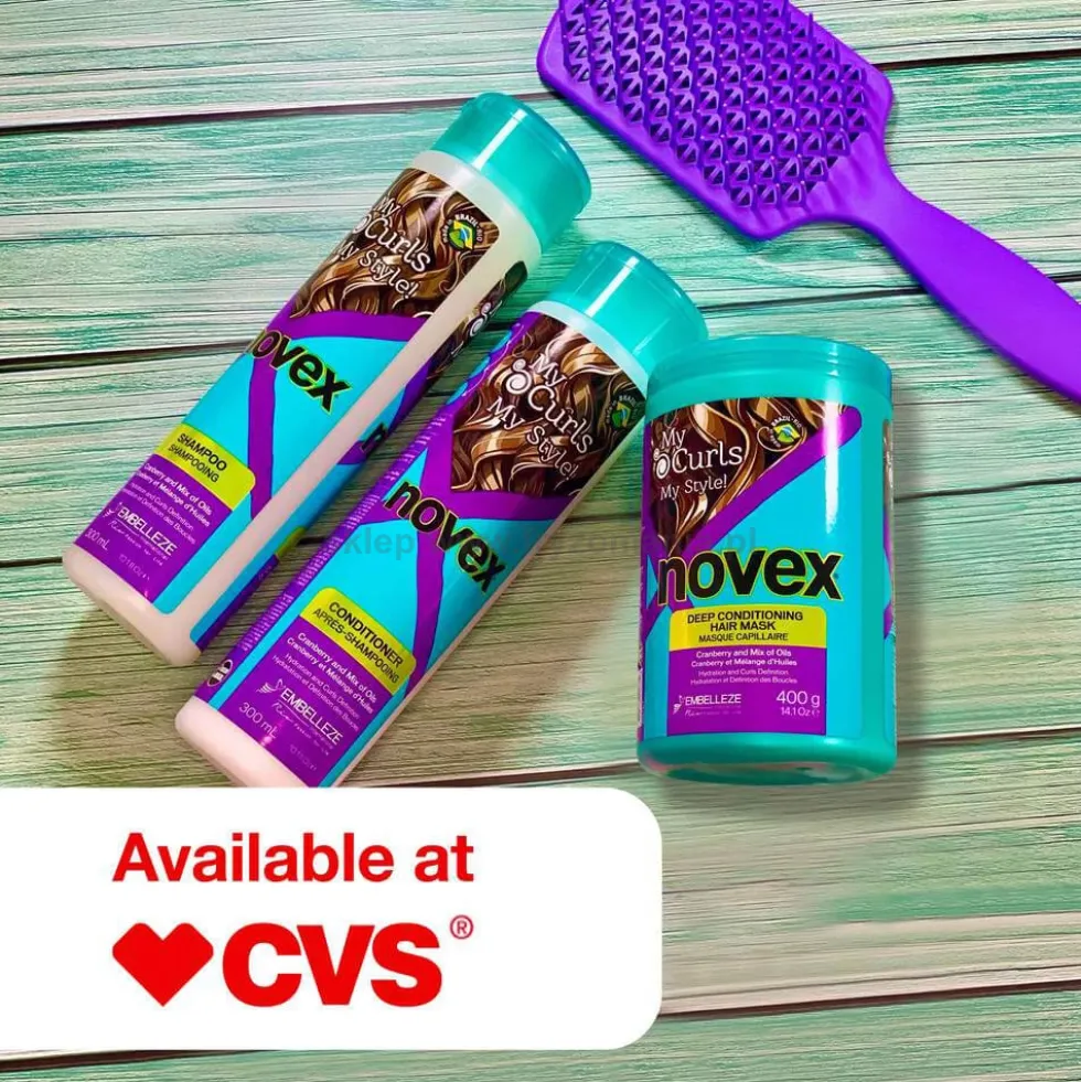 Novex My Curls - zestaw do włosów kręconych, szampon 300ml, odżywka 300ml i maska 400ml