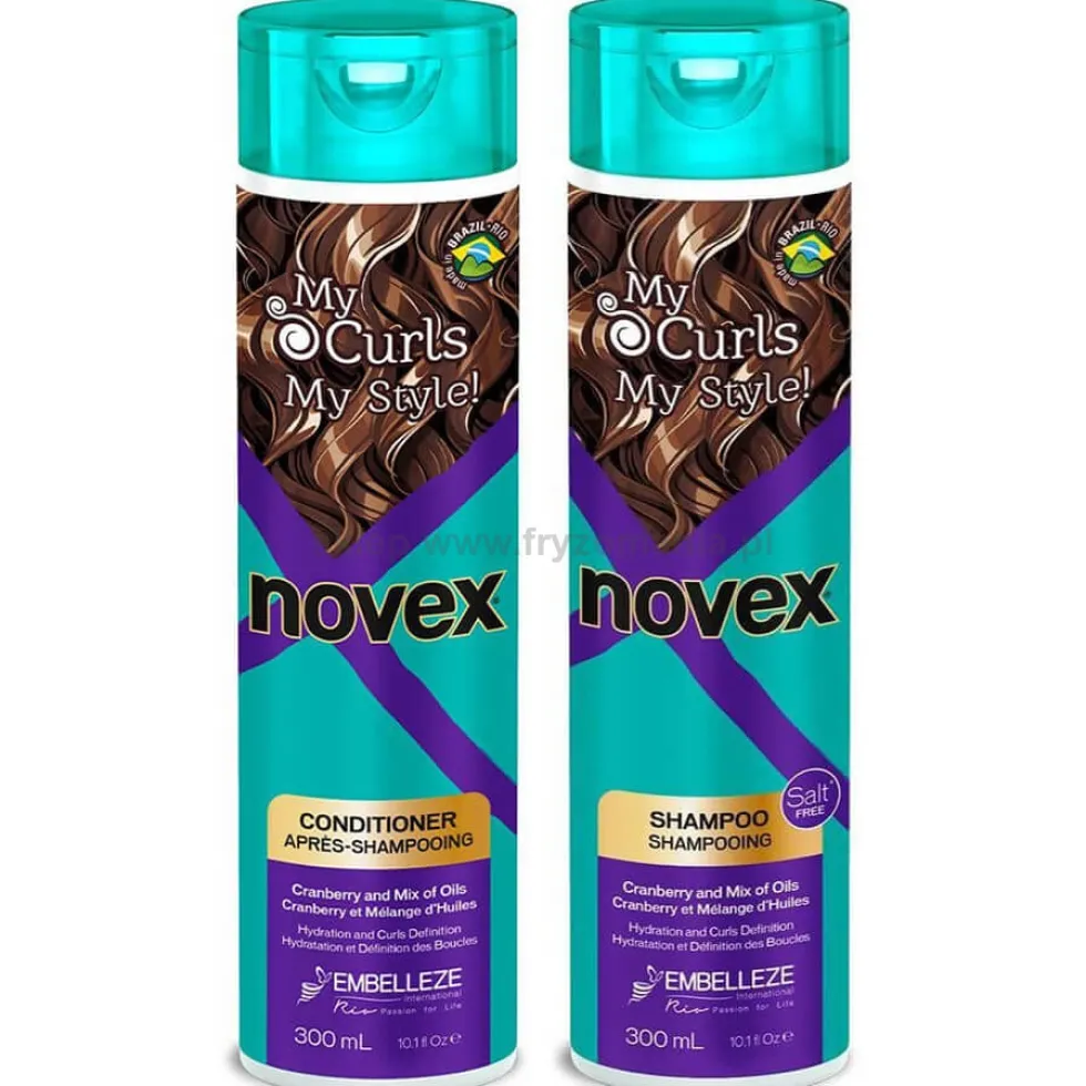 Novex My Curls - zestaw do włosów kręconych, szampon 300ml i odżywka 300ml