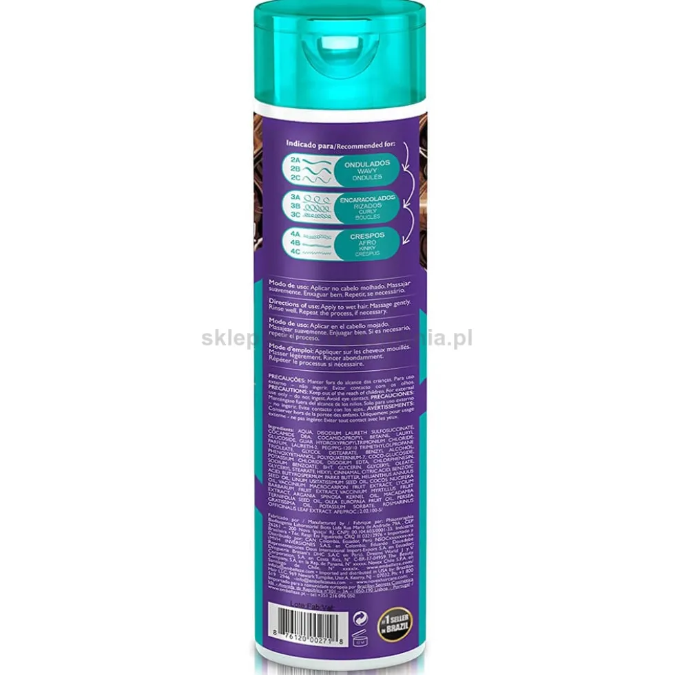 Novex My Curls - zestaw nawilżający do włosów kręconych szampon 300ml i odżywka 500ml