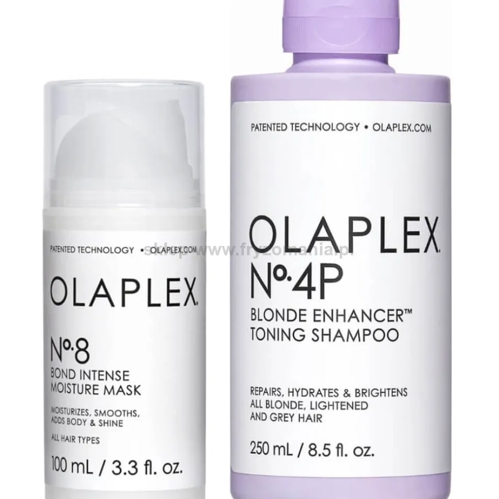 Olaplex 4P 8 Blond Enhancer - zestaw do regeneracji włosów blond szampon 250ml i maska 100ml