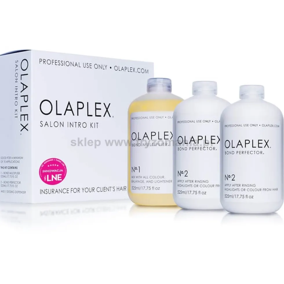 Olaplex Salon Intro Kit profesjonalny system regeneracji włosów podczas zabiegów zestaw 3x525ml