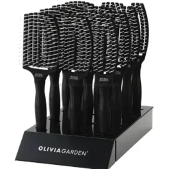 Olivia Garden Display Finger Brush zestaw szczotek do rozczesywania i masażu włosów 12szt