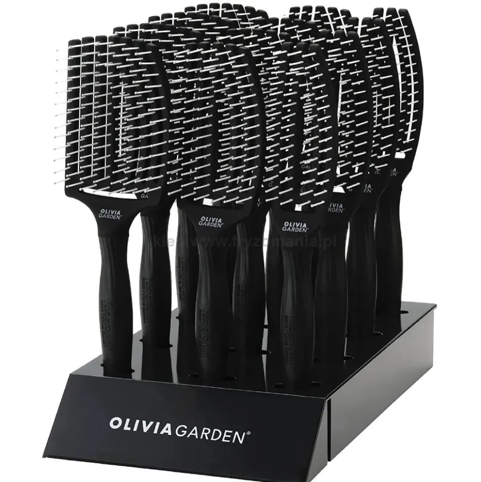 Olivia Garden Display Finger Brush zestaw szczotek do rozczesywania i masażu włosów 12szt