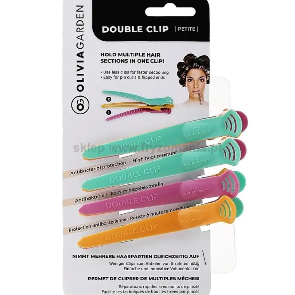 Olivia Garden Double Clip Petite Klipsy do włosów 4szt.