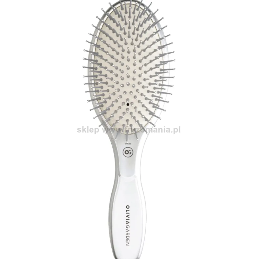 Olivia Garden Expert Care Oval Nylon Szczotka do rozczesywania włosów srebrna