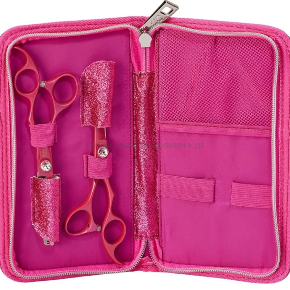 Olivia Garden SilkCut Pink Zestaw nożyczki 5.75" + degażówki 6.35"