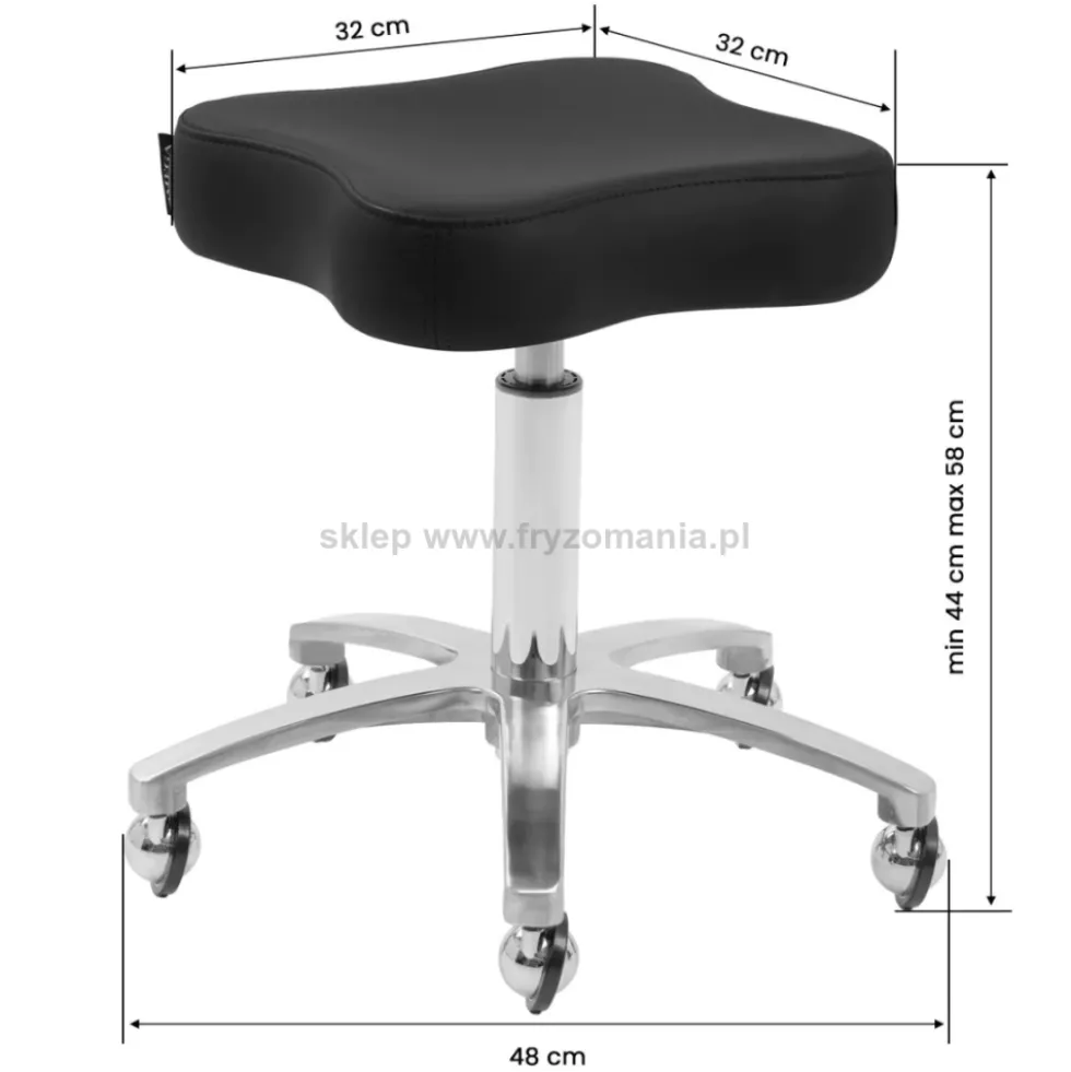 Omega Supremo Krzesło fryzjerskie czarne, dostępne w 48h