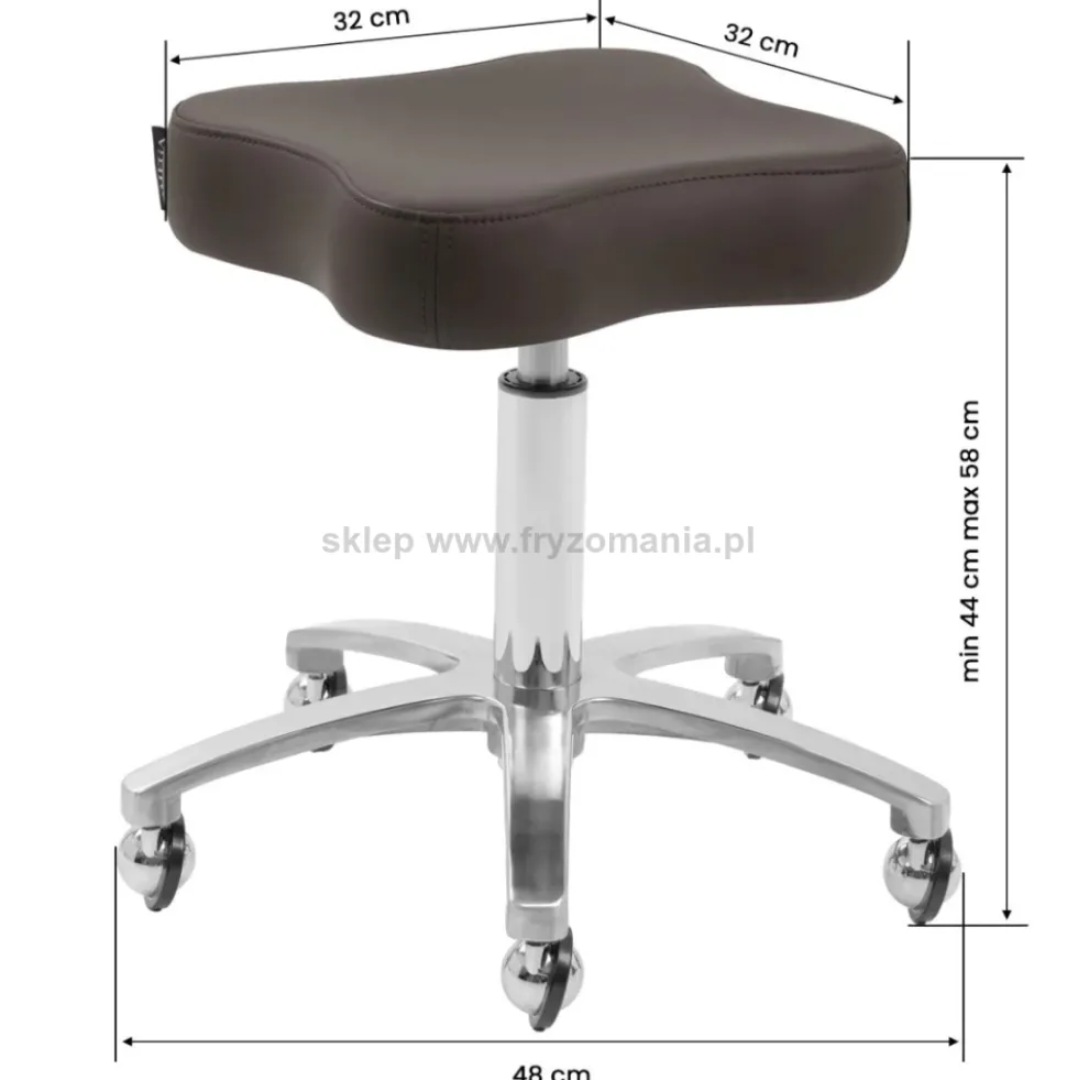 Omega Supremo Krzesło fryzjerskie brązowe, dostępne w 48h