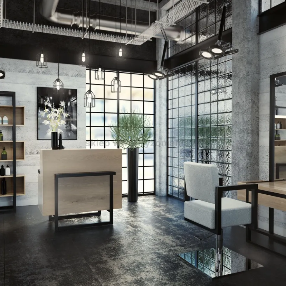 Panda Crudo 3 Fotel fryzjerski w stylu loftowym z bazą pięcioramienną w 48H