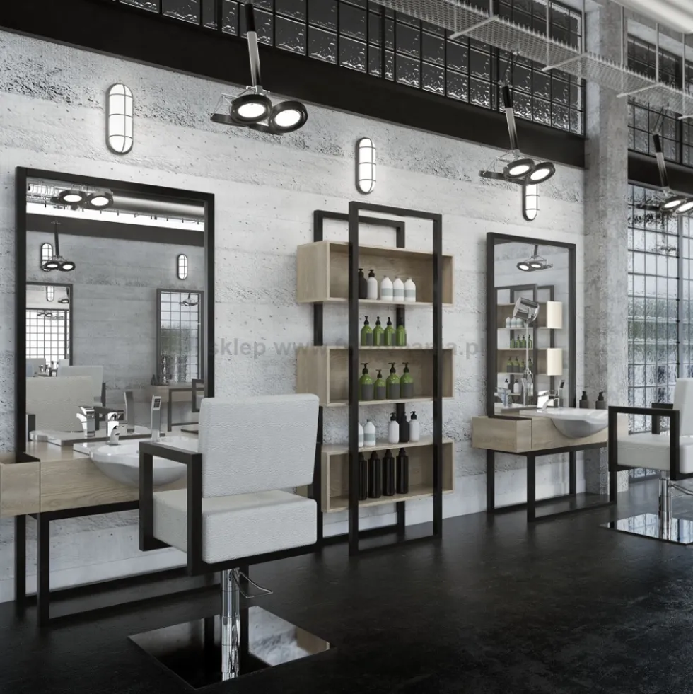 Panda Crudo Konsoleta barber w stylu loftowym, płyta laminowana