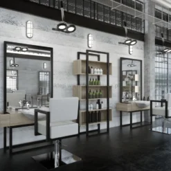 Panda Crudo recepcja do salonu fryzjerskiego w stylu loftowym, płyta laminowana
