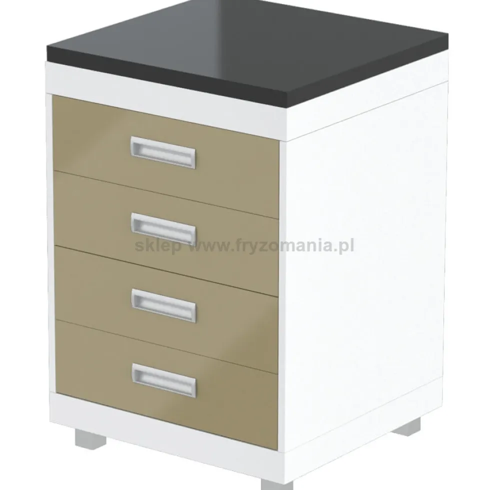 Panda D-60 Labor / Szafka dolna z szufladami do salonu fryzjerskiego, płyta fornir