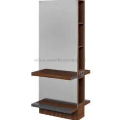 Panda Simple Konsoleta fryzjerska dwustronna z półkami bez cargo, płyta laminowana