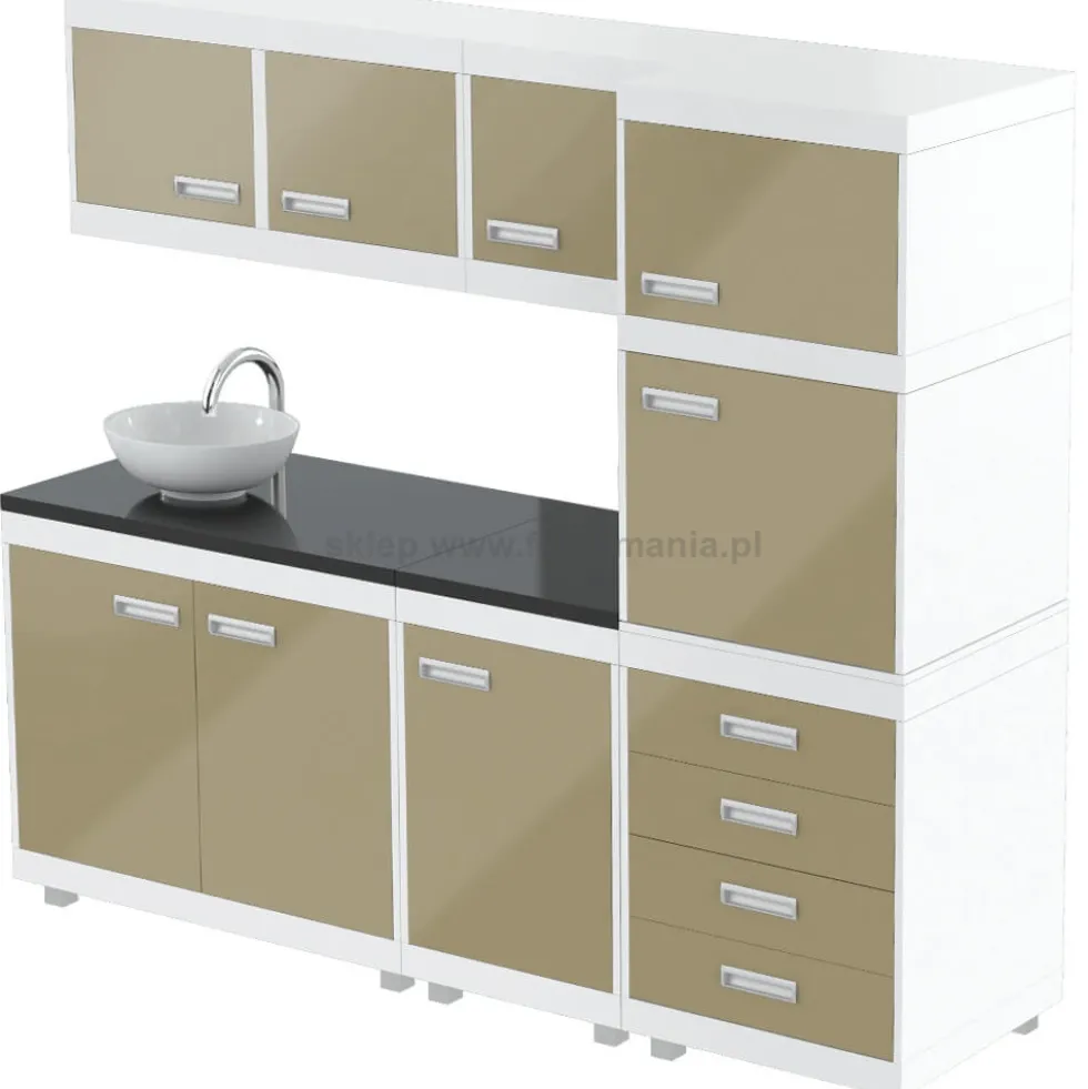 Panda W-100 Labor / Szafka wisząca do salonu fryzjerskiego, płyta MDF