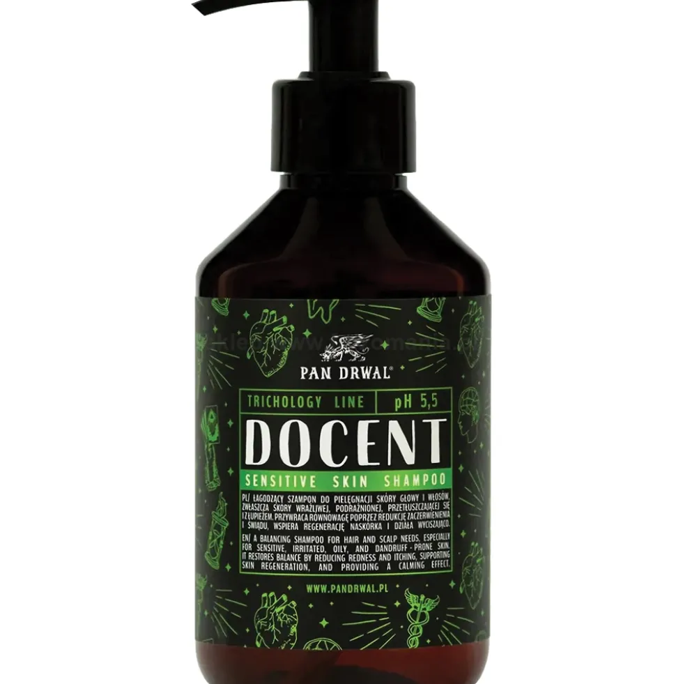 Pan Drwal Docent Sensitive Szampon do włosów do skóry wrażliwej dla mężczyzn 250ml