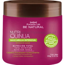 Placenta Life Be Natural Nutri Quinua Maska do włosów zniszczonych po zabiegach chemicznych 350g