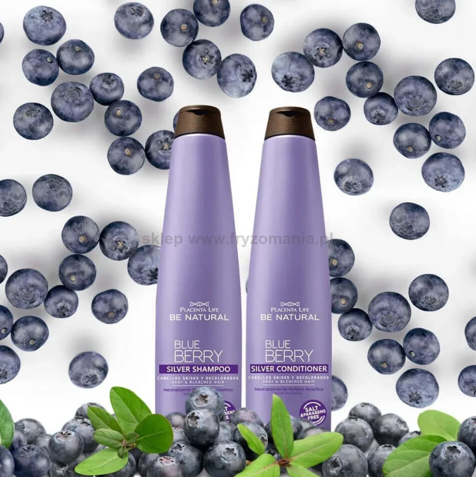 Placenta Life Blue Berry Silver - zestaw do włosów blond szampon i odżywka 2x350ml