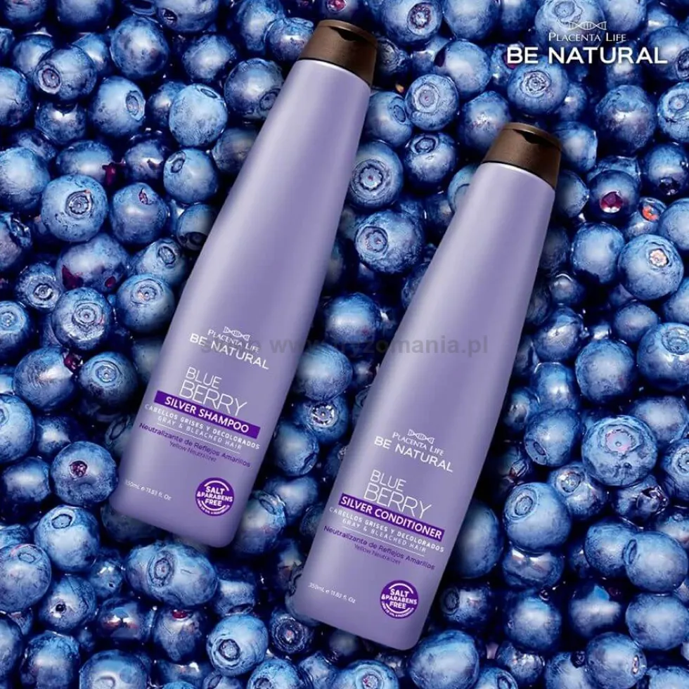 Placenta Life Blue Berry Silver Szampon do włosów blond, siwych i rozjaśnianych 350ml