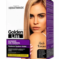Placenta Life Golden Liss - zestaw do prostowania włosów blond i rozjaśnianych szampon 30ml, maska 150ml i odżywka 30g